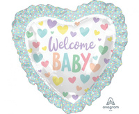 #BFK Balon foliowy Baby Ruffle Heart