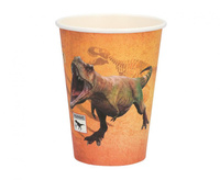#ZKU Kubeczki papierowe Dinozaur, 250 ml, 8 szt.