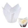Papilotki do muffinek tulipan BIAŁE 50x80 mm 50 szt.