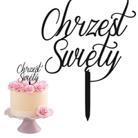 Topper na tort CHRZEST ŚWIĘTY WZ.I