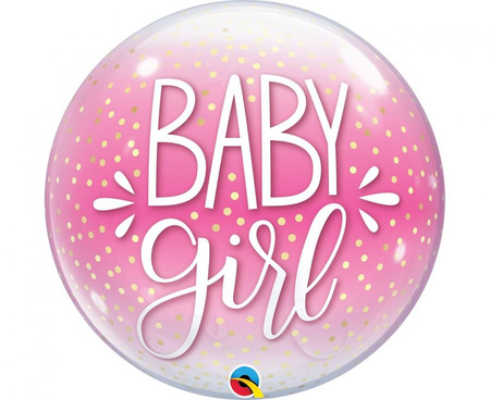 #BFK Balon foliowy 22" QL Bubble Poj. Baby Girl KK