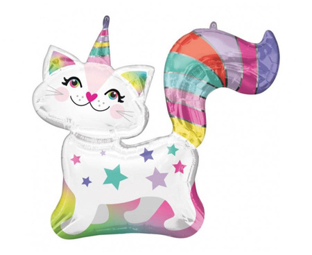 #BFK Balon foliowy SuperShape Caticorn, 78x71 cm, zapakowany