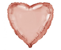 #BFK Balon foliowy 18" FX - Serce (różowo-złote), pakowany