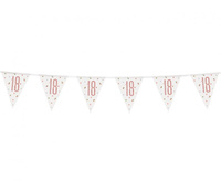 #DEBA Banner Glitz 18, z flagami, różowo-złoty, 274 cm KK