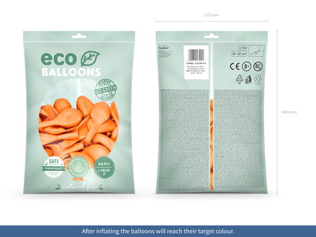 Balony Eco 30cm metalizowane, fuksja (1 op. / 100 szt.)
