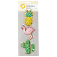 Zestaw 3 szt. foremek wykrawaczek do ciastek FLAMING ANANAS KAKTUS WIlton
