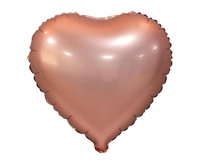 #BFK Balon foliowy "Serce", matowe, różowo-złote, 18"