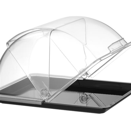 Witrynka roll-top, HENDI, GN 1/2, czarny, 325x265mm, Prostokątny Wariant podstawowy