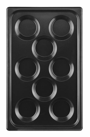 Blacha do jajek sadzonych, z powłoką nieprzywierającą, HENDI, GN 1/1, czarny, 530x325x(H)26mm Wariant podstawowy