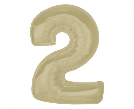 #BFC Balon foliowy Smart, cyfra 2, matowa latte, 92 cm  KK