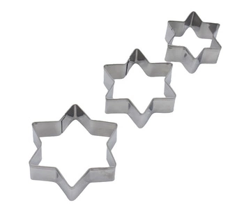 Foremki do ciastek ŚWIĄTECZNE - GWIAZDKI 3 szt.
