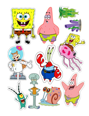 Wydruk jadalny opłatek na tort SPONGEBOB wz.III