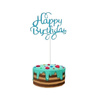 Papierowy topper na tort HAPPY BIRTHDAY NIEBIESKI WZ.I