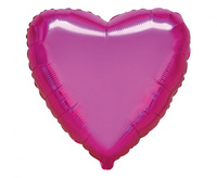 #BFK Balon foliowy 18" FX - Serce (ciemnoróżowe), pakowany