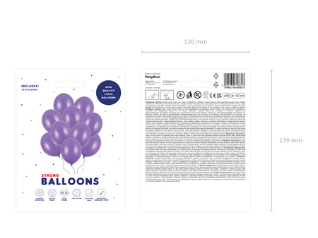 Balony Strong 30cm, Metallic Hot Pink (1 op. / 10 szt.)