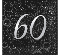 #ZSE Serwetki papierowe "Glitz 60", srebrne, 16 szt.