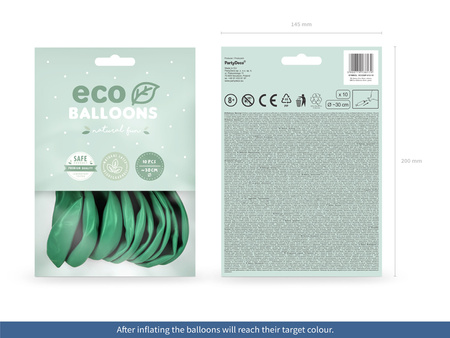 Balony Eco 26cm metalizowane, złoty (1 op. / 10 szt.)