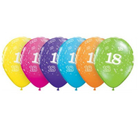 #BL Balon QL 11" z nadr. "18", pastel mix tropikalny / 6 szt. ST ASORT KK