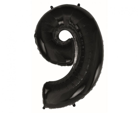 #BFC54 Balon foliowy B&C Cyfra 9 czarna, 92 cm AA