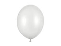 Balony Strong 30cm, Metallic Silver Snow (1 op. / 100 szt.)