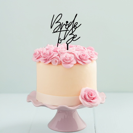 Topper na tort BRIDE TO BE wz.I