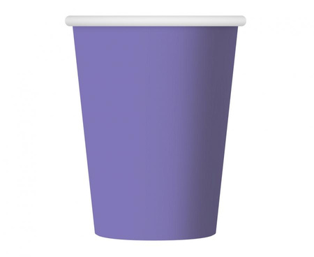 #ZKU_GD Kubeczki pap. jednokolorowe lawendowe 2577U, 250ml/ 6 szt. KK