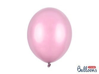 Balony lateksowe strong 30 cm metaliczny RÓŻOWY 10 szt.