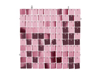 Panel cekinowy, kwadraty, jasny różowy, 30x30 cm