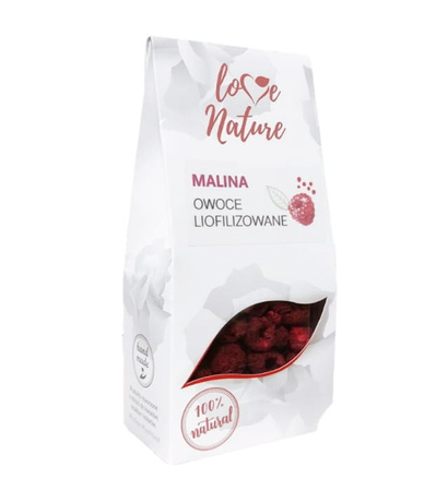 Owoce jadalne liofilizowane MALINA 20g Love Nature