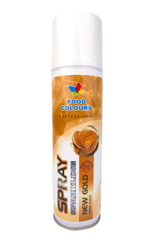 Barwnik w sprayu ZŁOTY NOWY BEZ E171 250 ml Food Colours