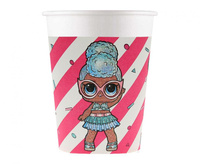 #ZKU Kubeczki papierowe (WM), LOL Glitterati (MGA), 200ml, 8 szt. (SUP label) (numer do zamówień - 93469)
