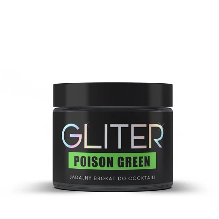 Jadalny brokat do napojów POISON GREEN GLITER ZIELONY