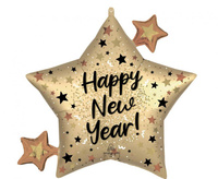 #BFK Balon foliowy SuperShape Satin NYE Natural Sparkle Star