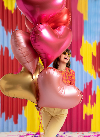 Balon foliowy Kot, 96x95 cm, mix