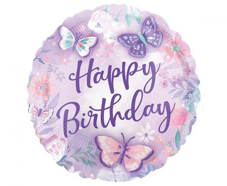 #BFK Balon foliowy 18" CIR - Flutter Happy Birthday