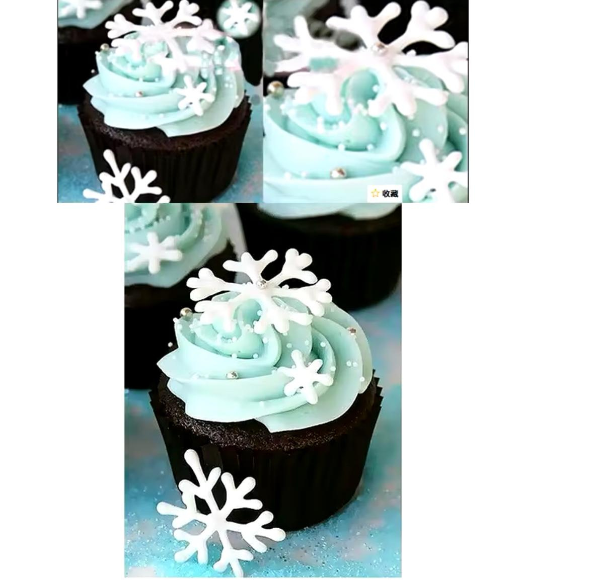 Opakowanie blister z kompletem trzech foremek wykrawaczek płatki śniegu