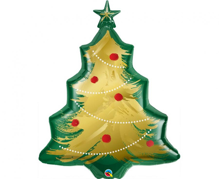 #BFK Balon foliowy 40" QL SHP "Choinka", złota KK