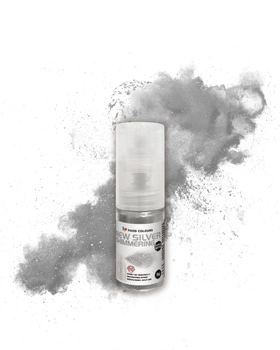 Barwnik w sprayu do dekoracji SREBRNY BEZ E171 z pompką 5g