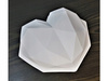Forma silikonowa na tort musowy SERCE GEMOETYRCZNE TECHNO ORIGAMI