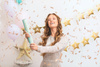 Balon foliowy Butelka Happy New Year, 39,5x98 cm, mix