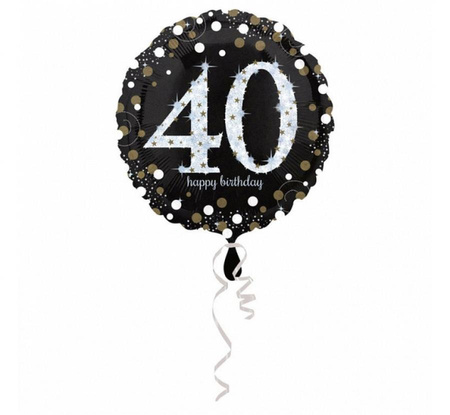 #BFK Balon foliowy 18" CIR - "Sparkling Birthday 40"