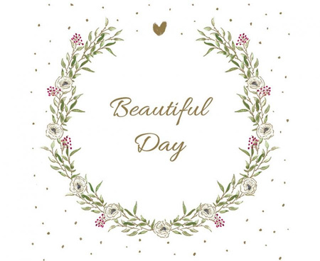 #ZSE Serwetki papierowe Beautifull Day Flower Wreath, 33 x 33 cm, 20 szt.