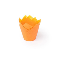 Papilotki do muffinek tulipan POMARAŃCZOWE 50x80 mm 50 szt.
