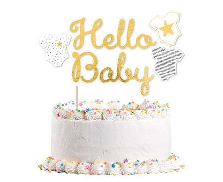 #DETO Dekoracja papierowa na tort "Hello Baby"
