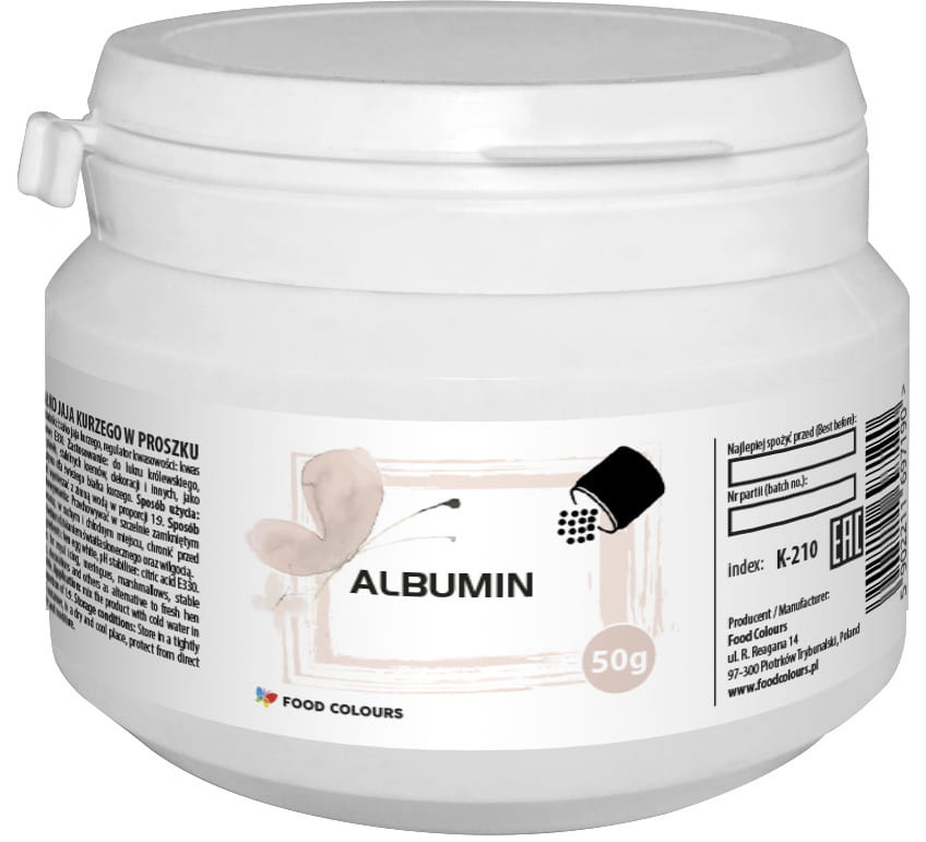 Albumina 50g Food Colours - białko jaja kurzego w proszku