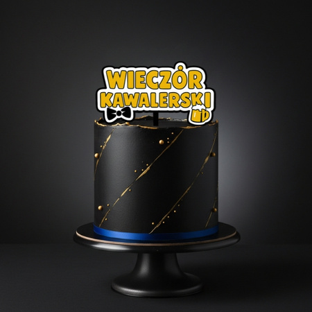 Topper na tort 16x13 cm WIECZÓR KAWALERSKI