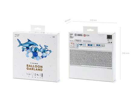 Stojący balon foliowy cyfra ''4'', 84 cm, błękit