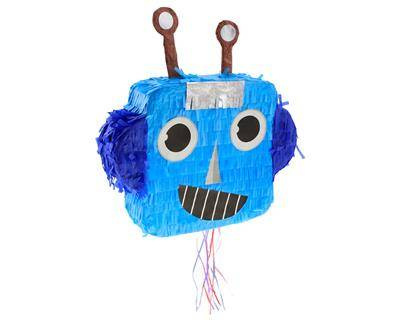 Piniata na sznurki Urodzinowa Robot, 32,5 x 30 x 7,5 cm