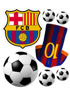Opłatek na tort FC BARCELONA WZ.VIII