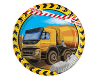 #ZTA Talerzyki papierowe Construction, next generation, 20 cm, 8 szt. (plastic-free)